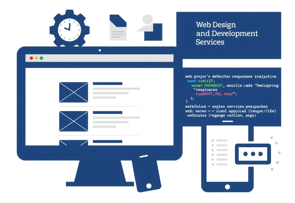 Web design and development services illustration